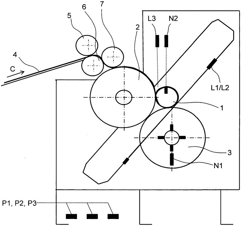 Lap winder for winding strips of cotton wool to lap rolls