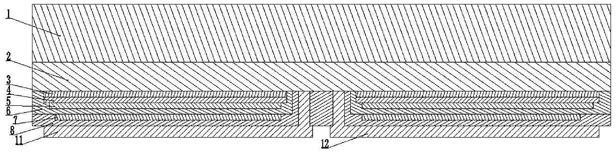 High-power flip LED chip with temperature monitoring function and preparation method thereof