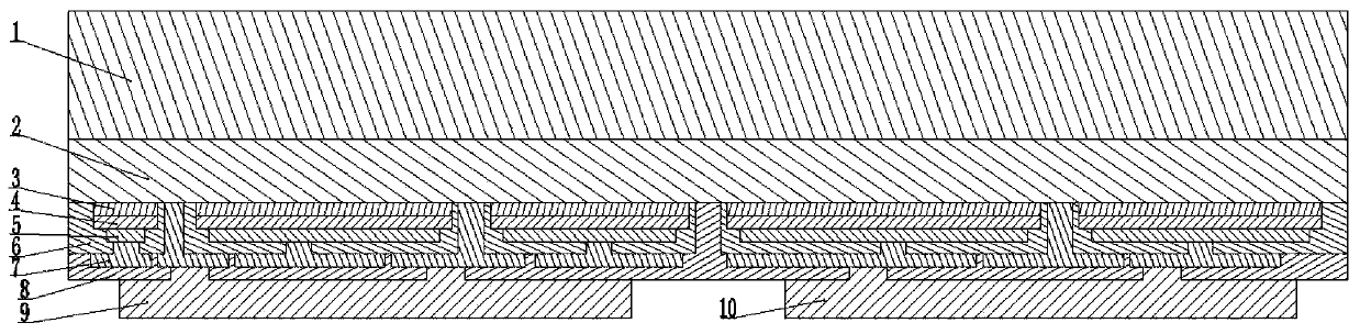 High-power flip LED chip with temperature monitoring function and preparation method thereof