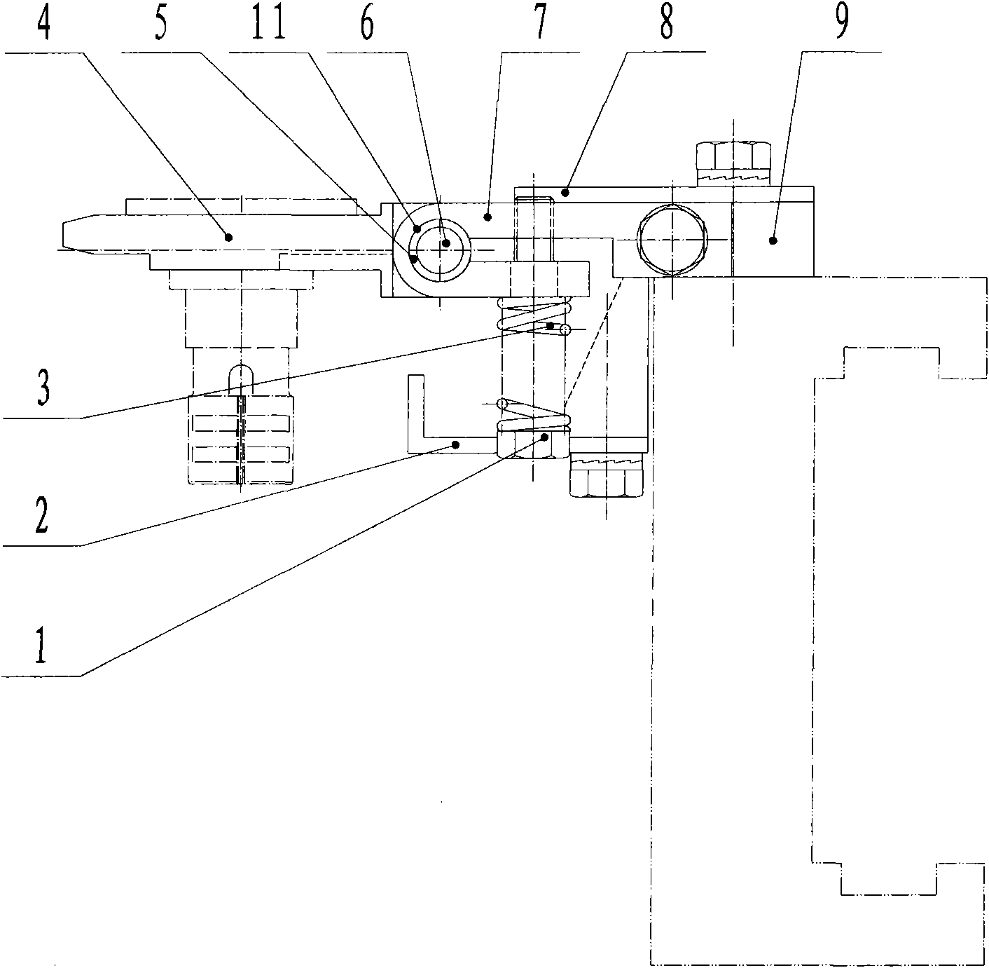 Oral tube conveying clamp for soft-bag large transfusion production line