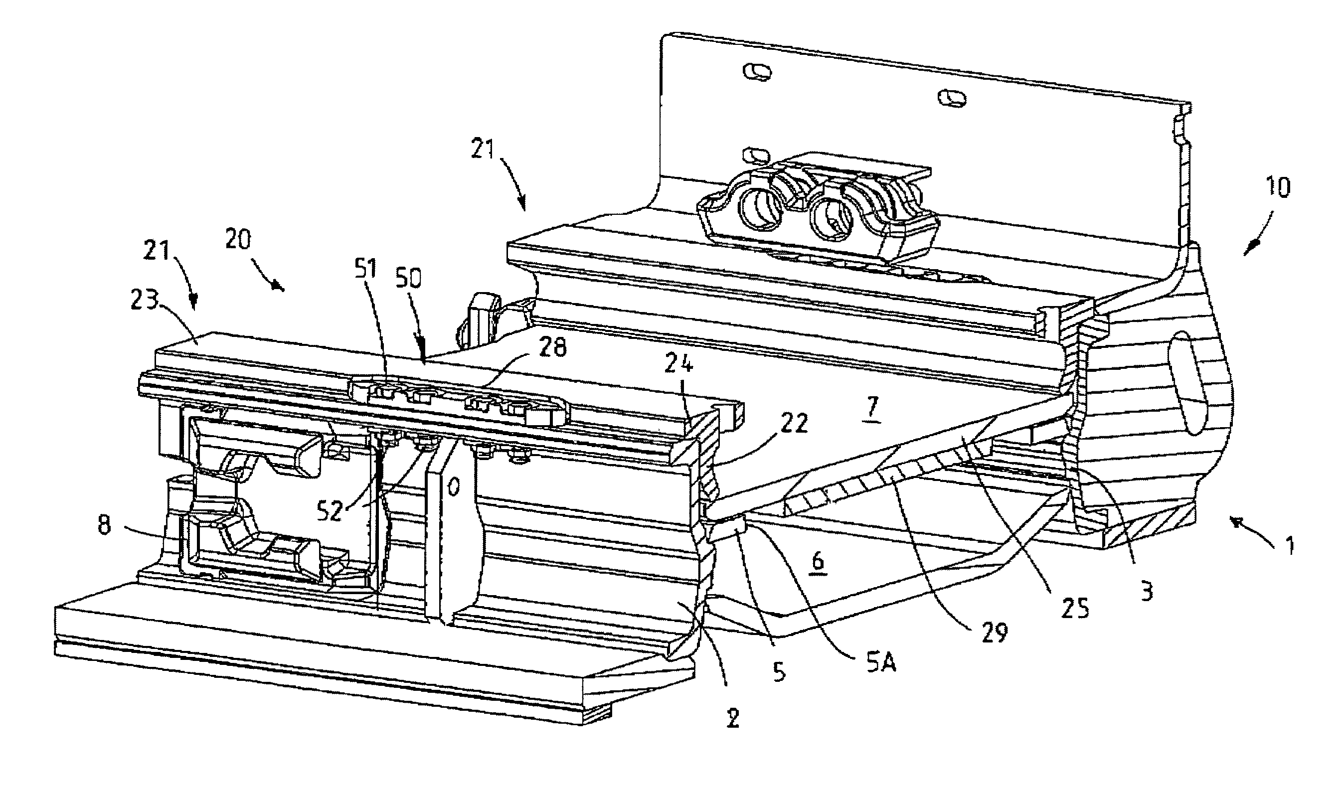 Conveyor pan with changeable trough, and a changeable trough