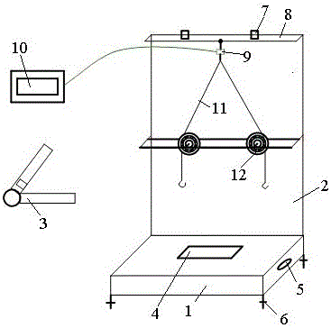 Parallelogram law demonstrating instrument