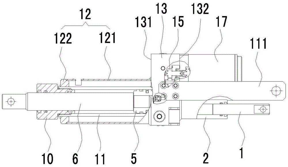 A cart with a hydraulic lifting platform and a hydraulic cylinder