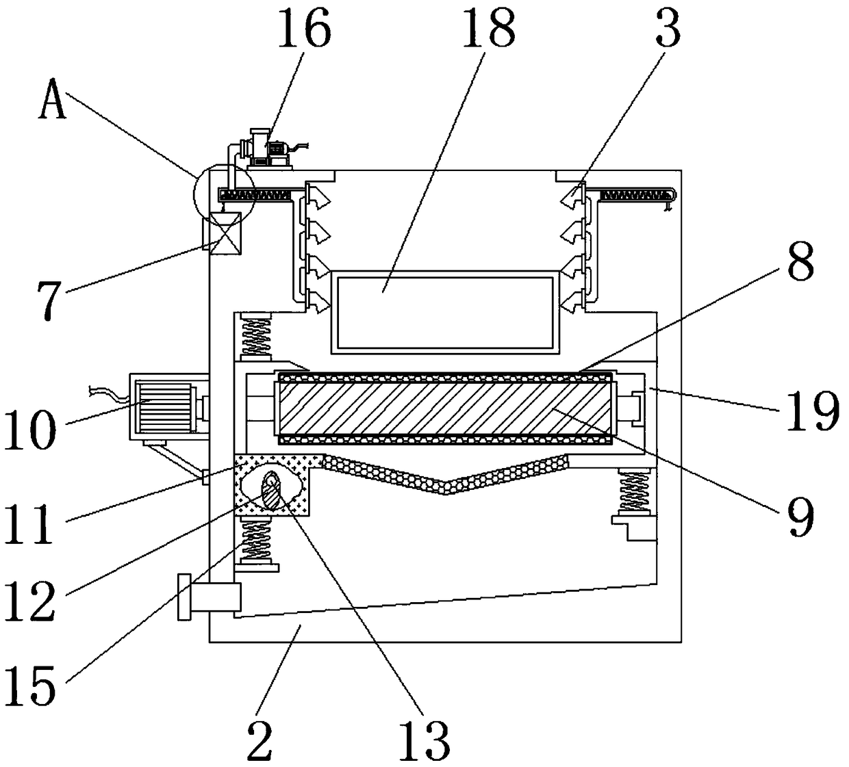 Cynara scolymus bud steaming device capable of recycling thermal gas