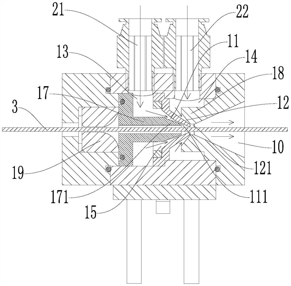 Welding wire air blowing device