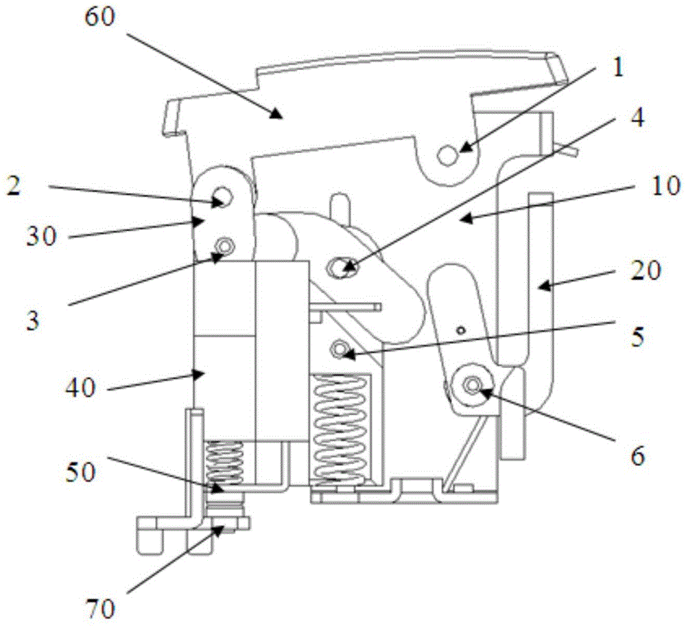 Switching mechanism with automatic tripping function