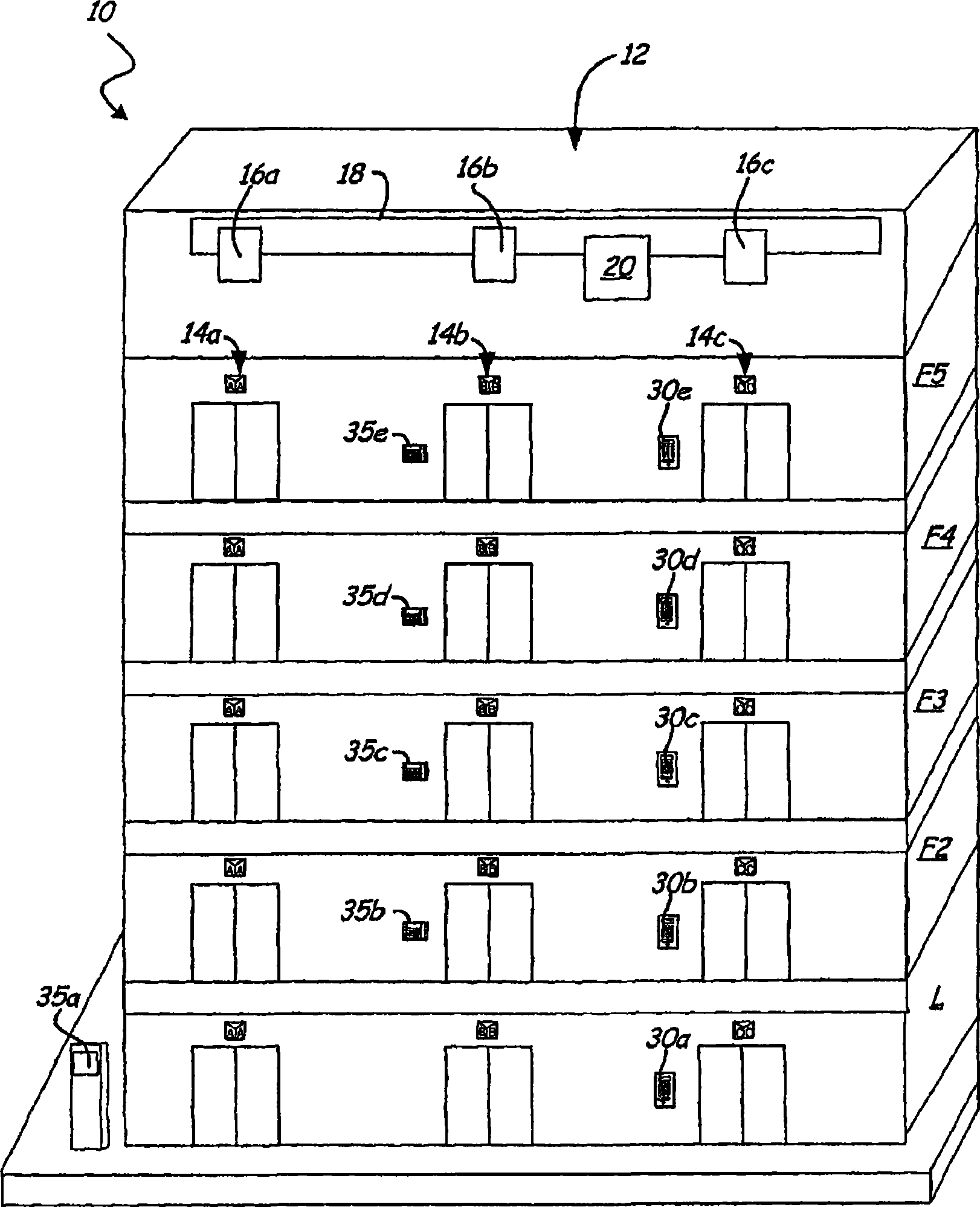 Running-in usage of elevator and alley way fixed equipment in destination logging group elevator system