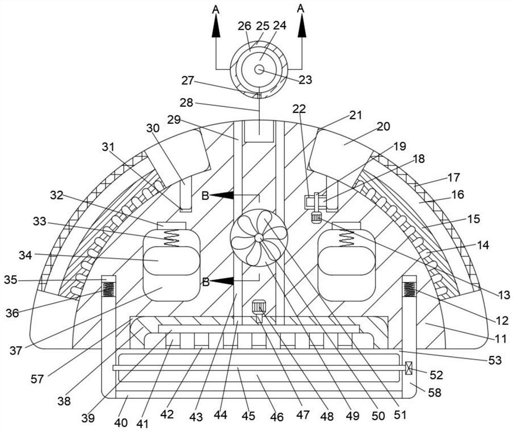 Ventilation device for pond fish culture