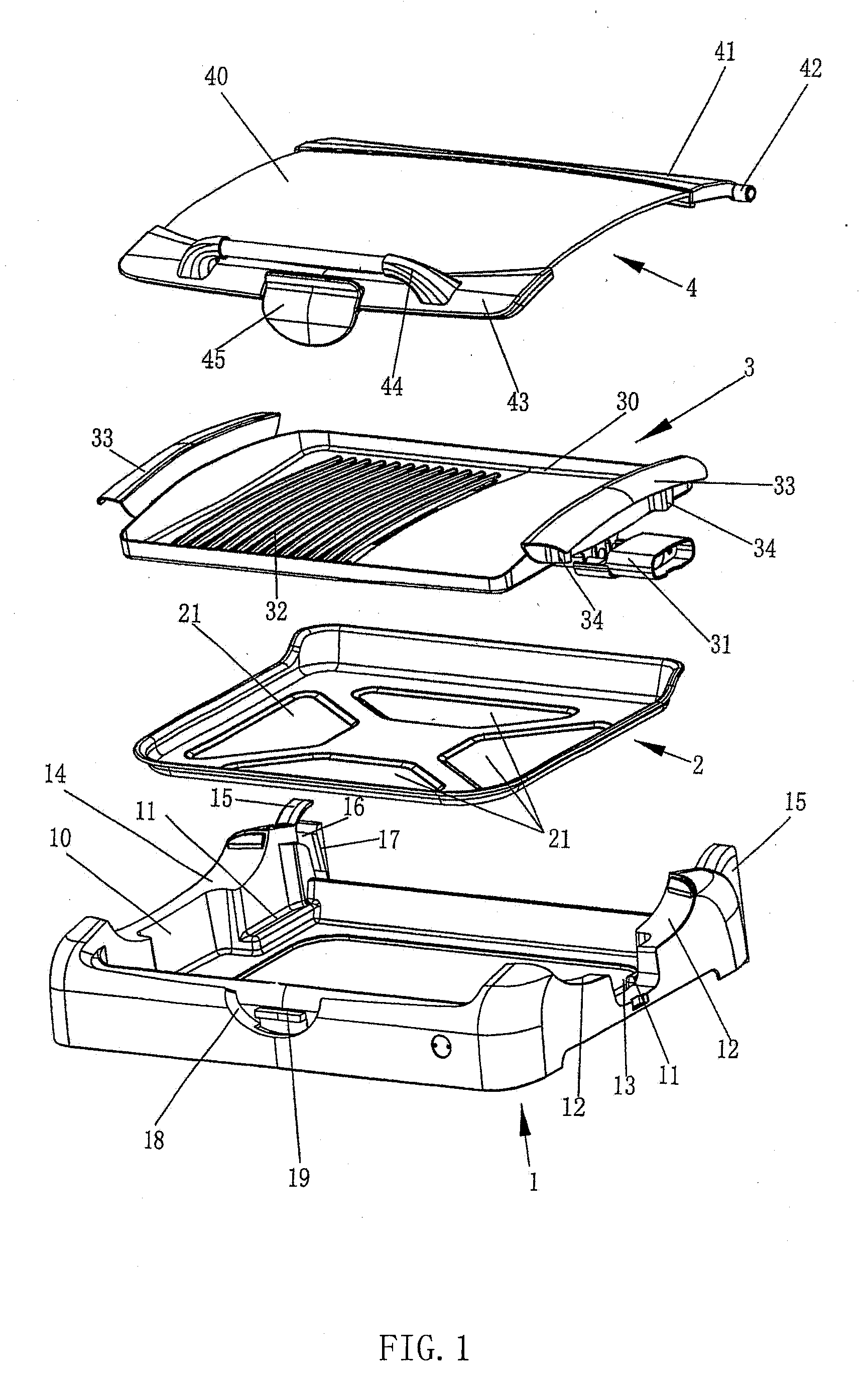 Lifting-cover type frying-roasting device