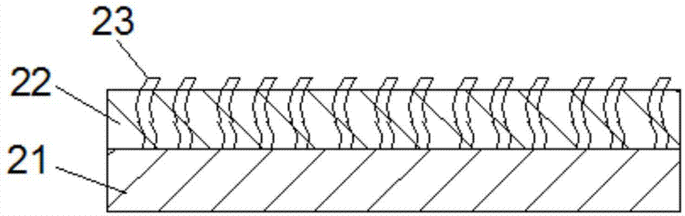 Novel composite fabric as well as production device and production process thereof