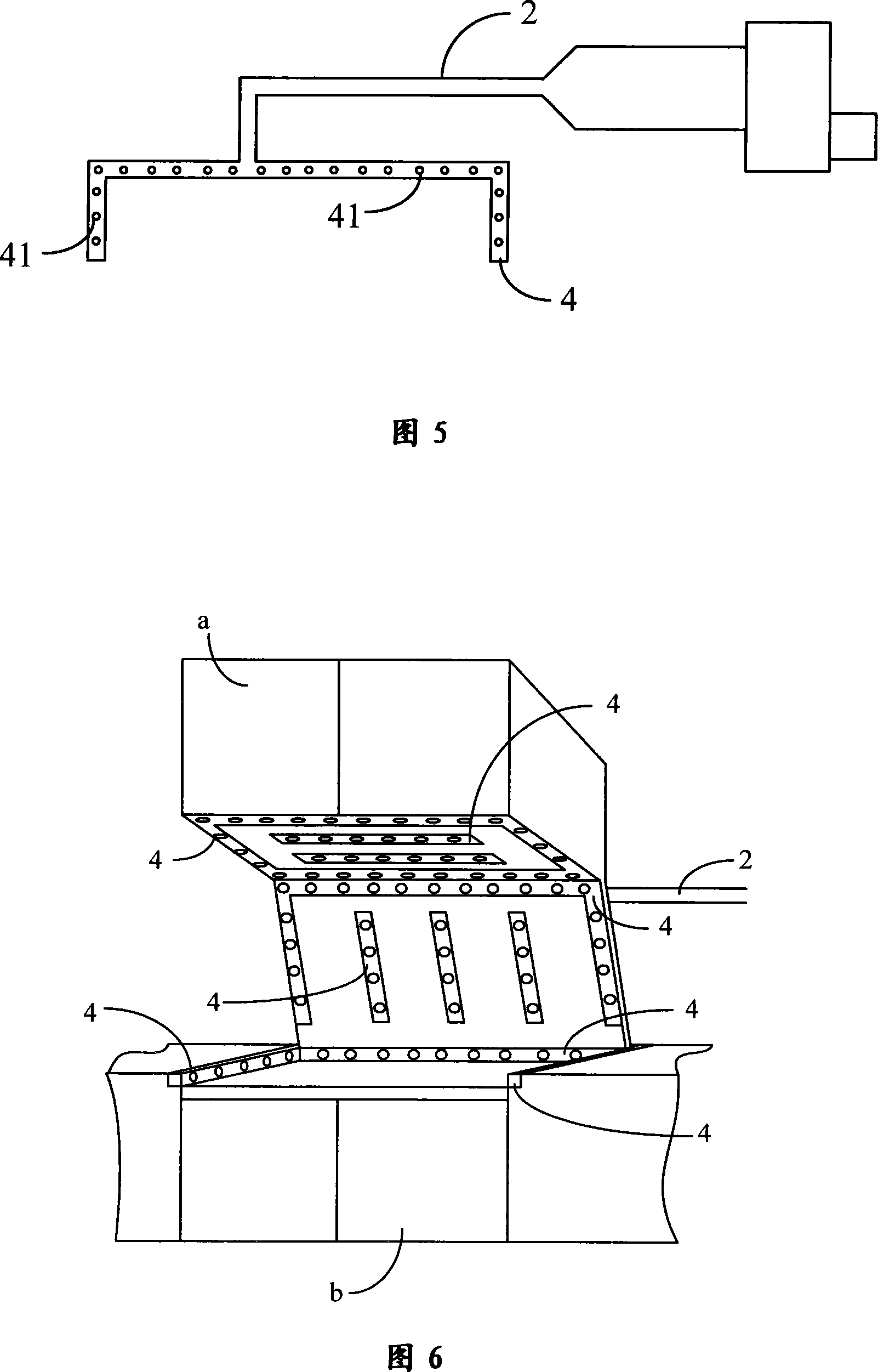 Oil smoke discharging device with split structure