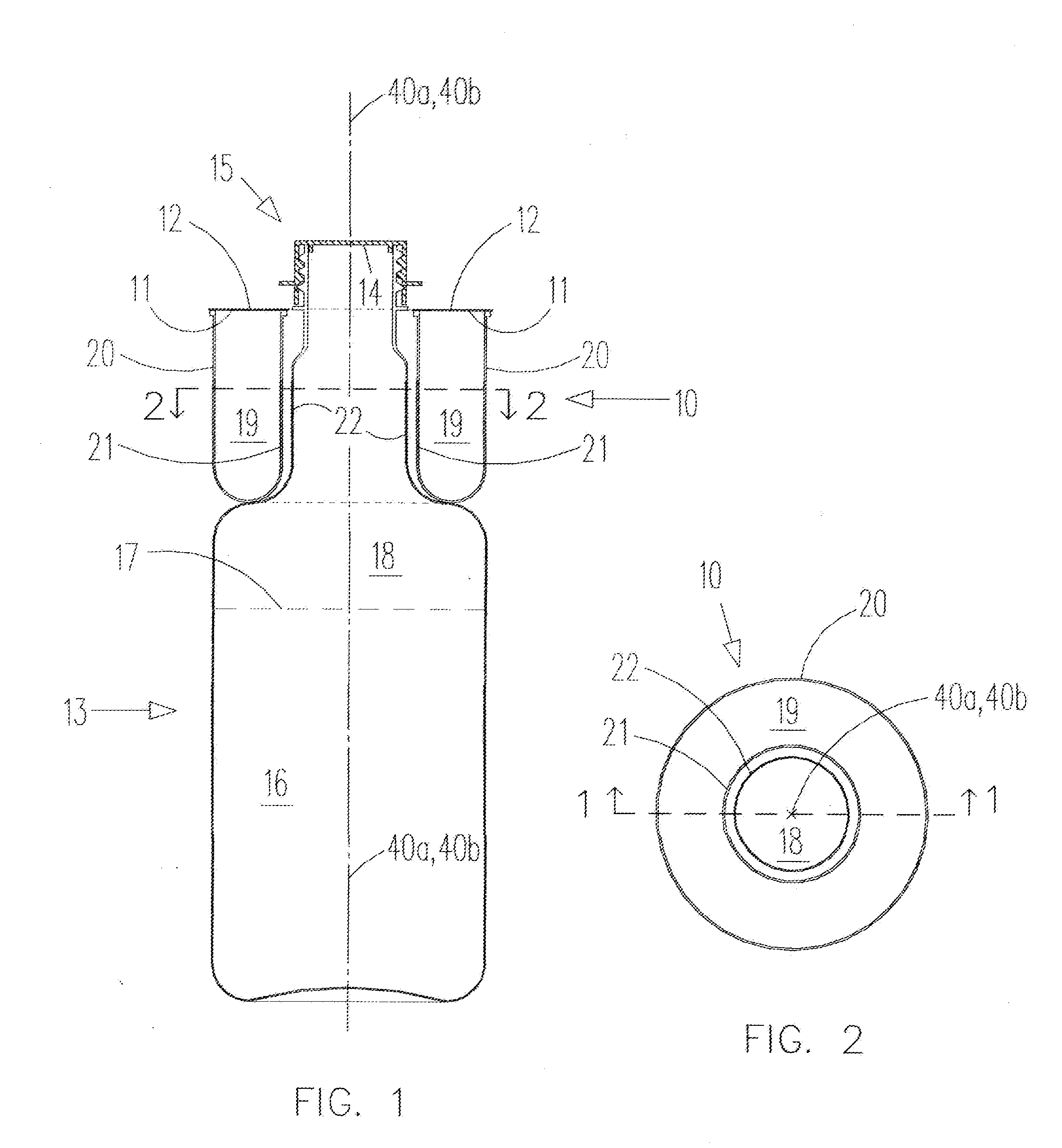 Two Nested and Interlocked Beverage Containers