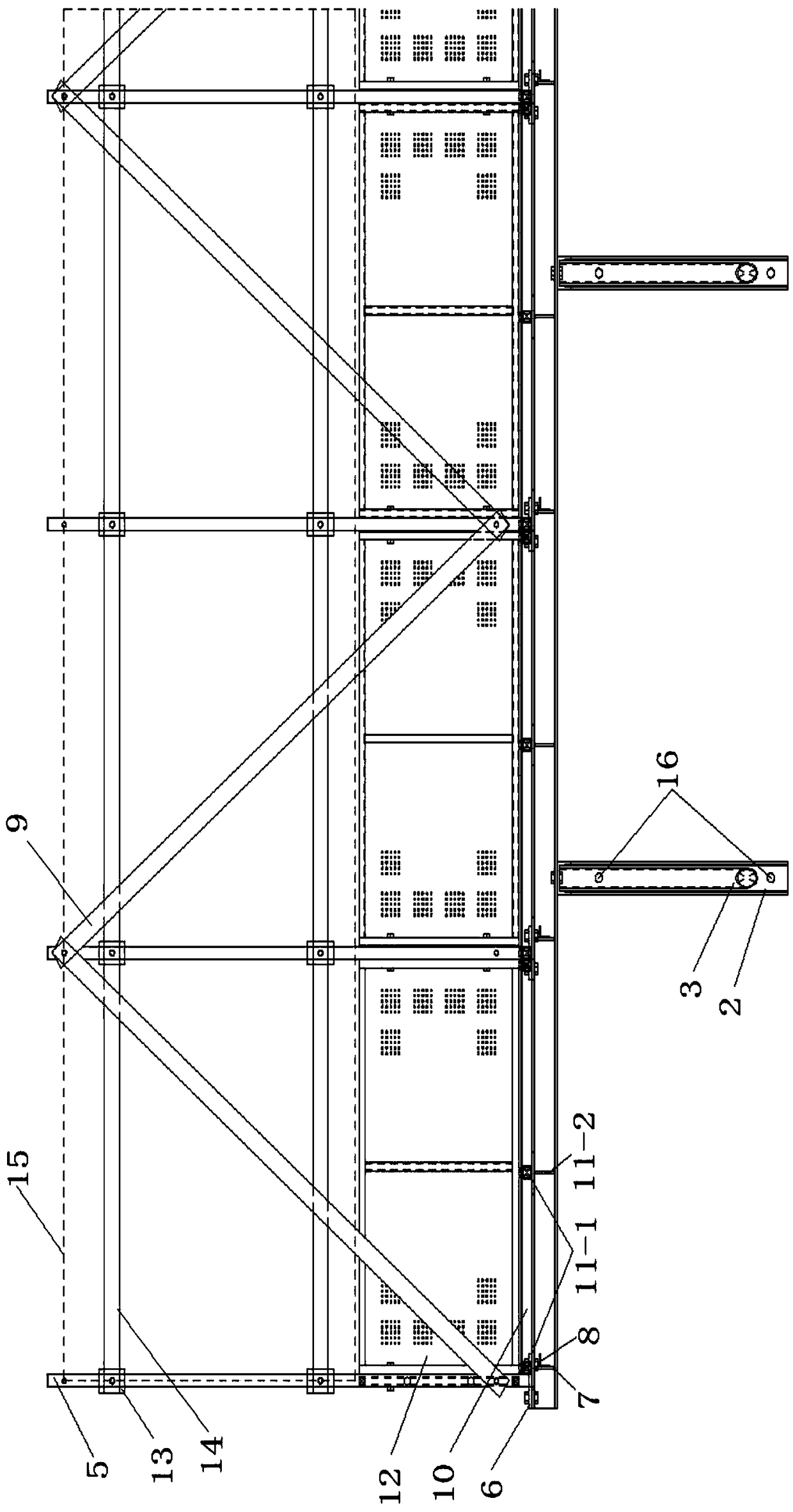 Mounting and demounting method of demountable and mountable overall hoisting protective frames