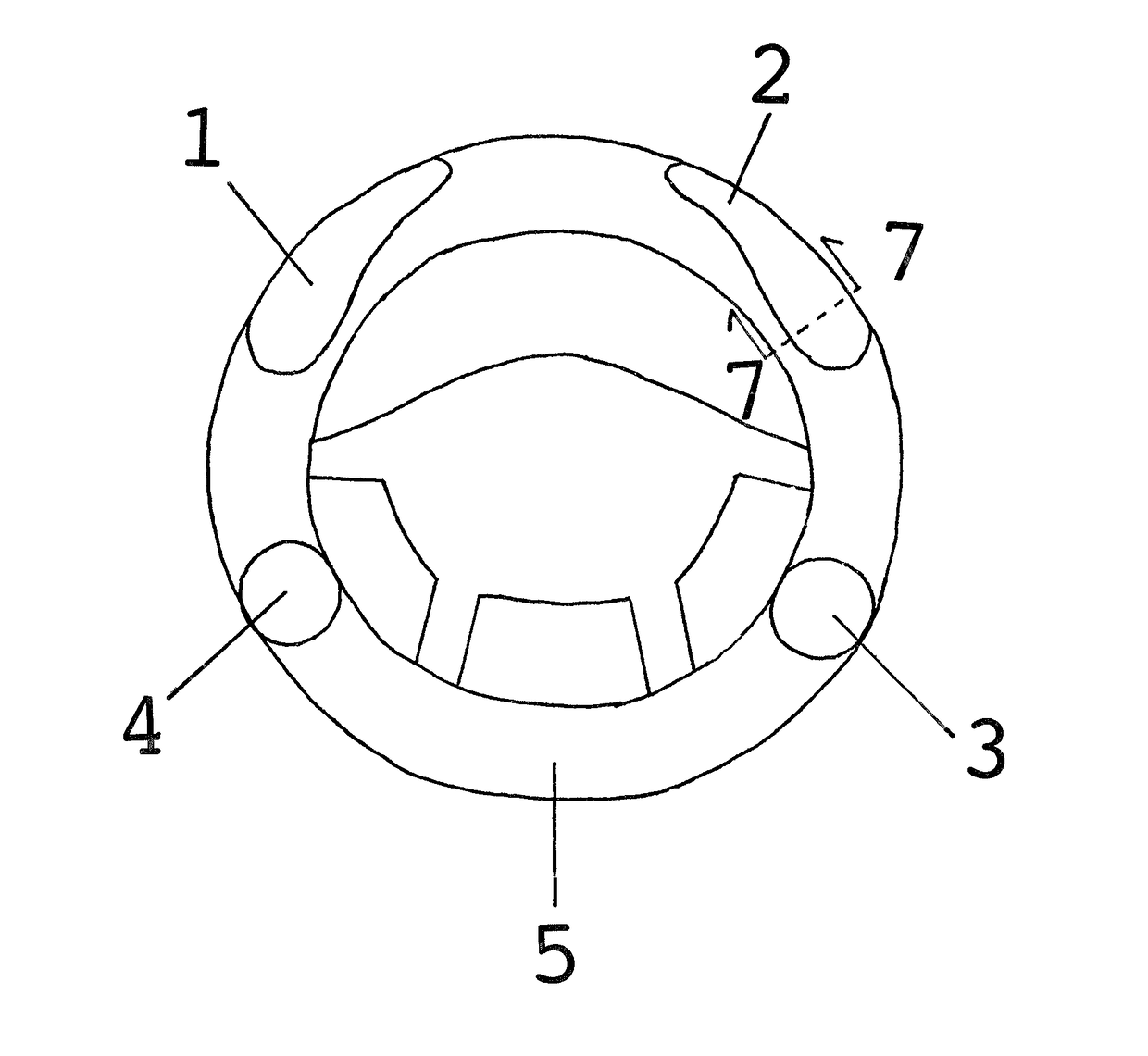 Steering wheel cover with inflatable hand-holds