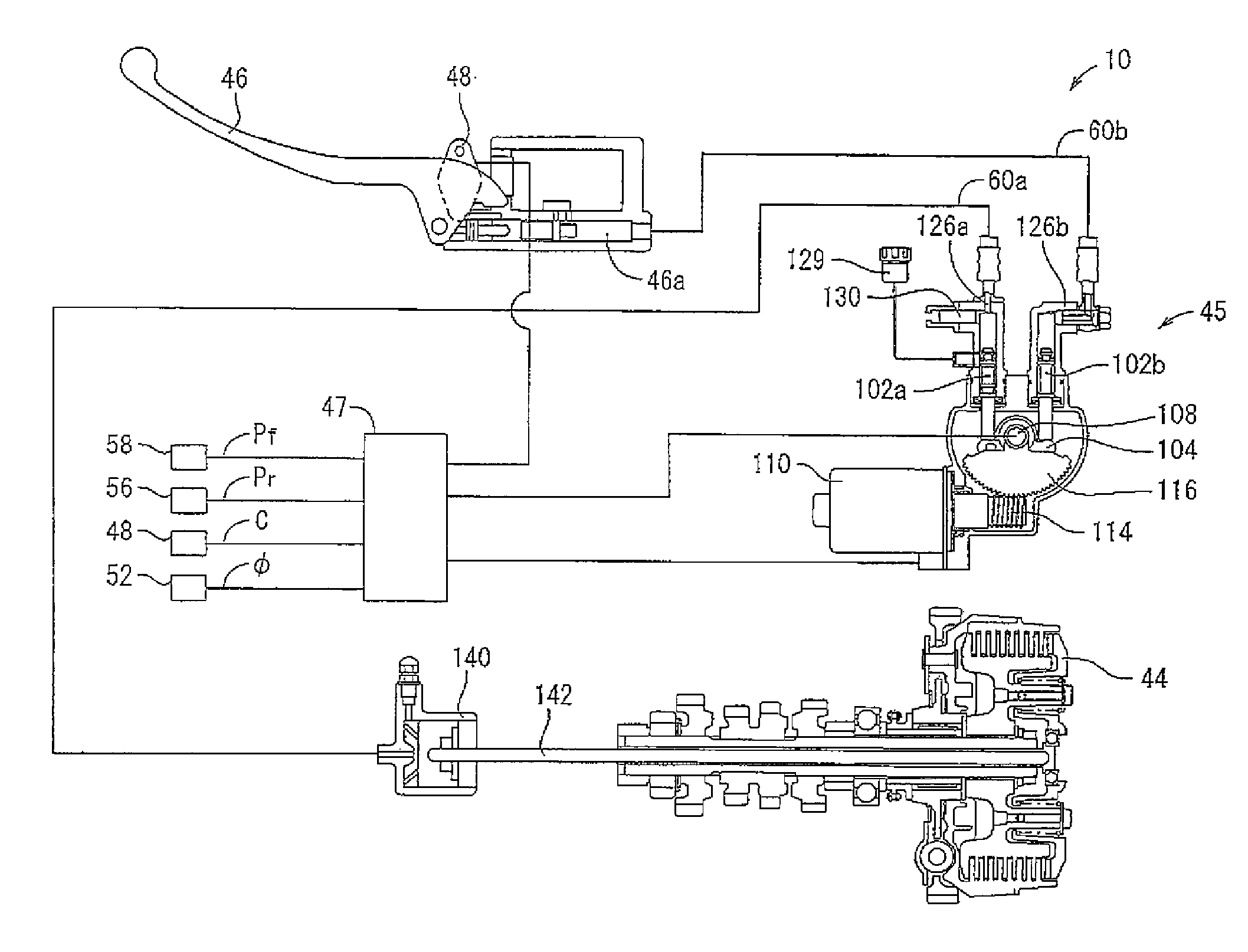 Clutch control system for saddle riding type vehicle