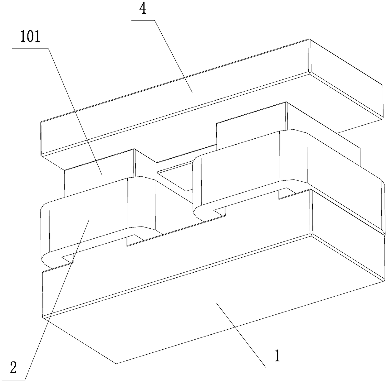 Electromagnetic system of double-permanent magnet three-phase alternating current contactor