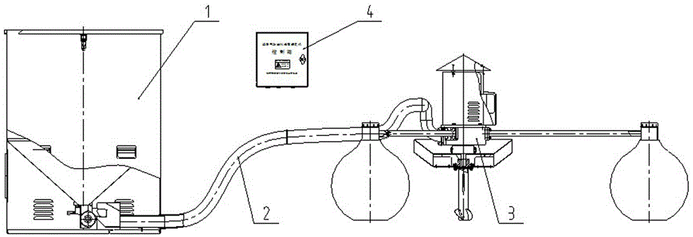 Remote pneumatic feeder charging aerator