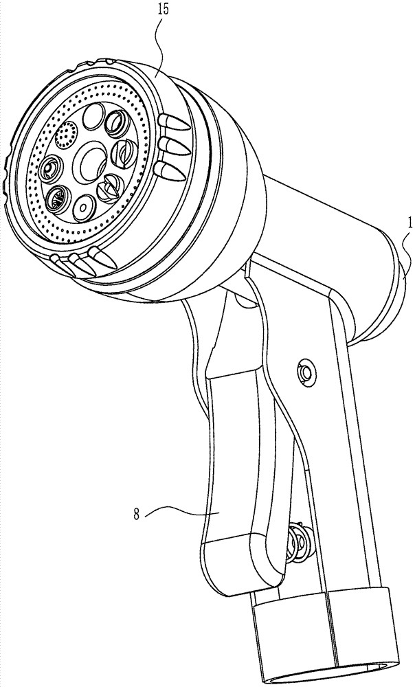 Automatic unlocking type garden water gun