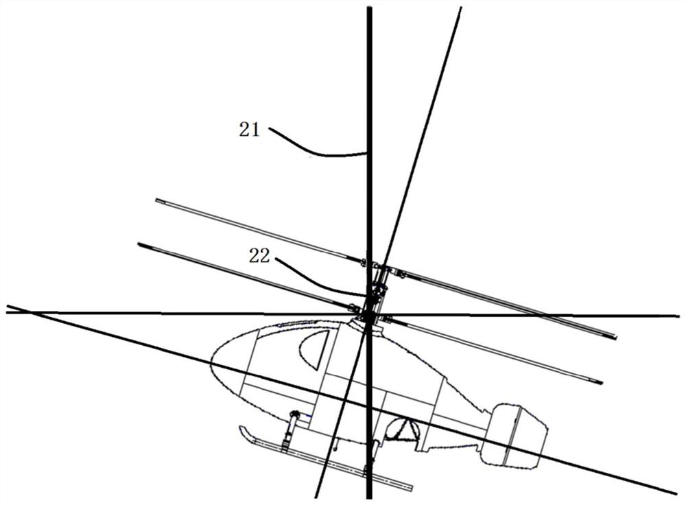 Method and device for measuring longitudinal center of gravity of a coaxial helicopter