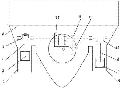 Composite driving device for sea wave energy ship