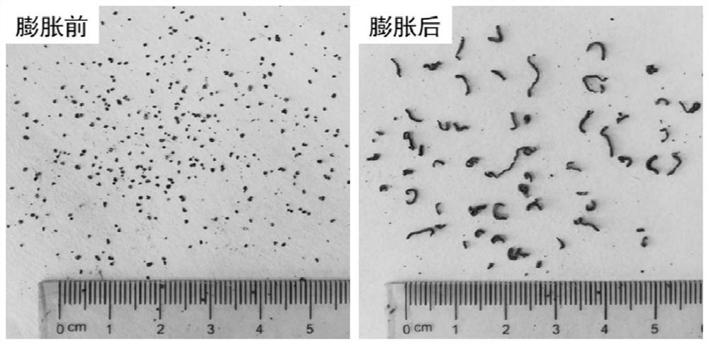 Low-temperature expandable graphite for sealing channeling by steam injection in heavy oil reservoirs and its preparation method and application