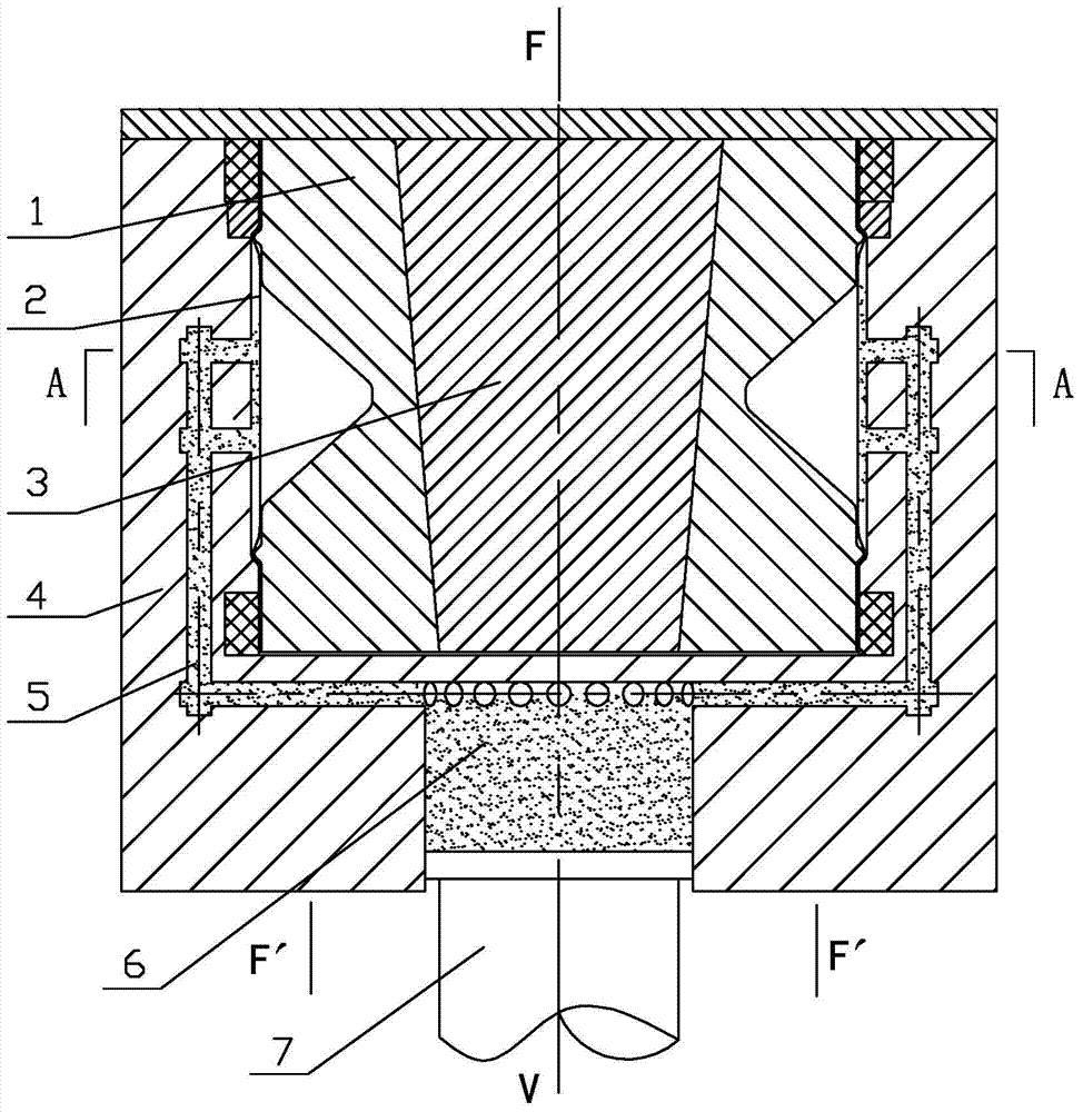 Viscous medium external pressing forming method for large-curvature thin-wall component