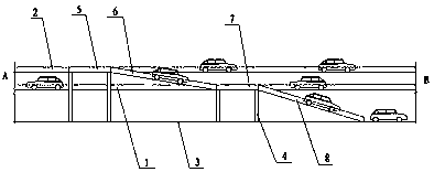 Double-layer high-speed overhead flyover for cars