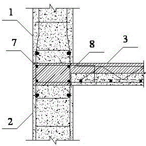 Assembled annular rebar buckling anchoring-connection concrete shear wall unilateral floor slab connecting structure