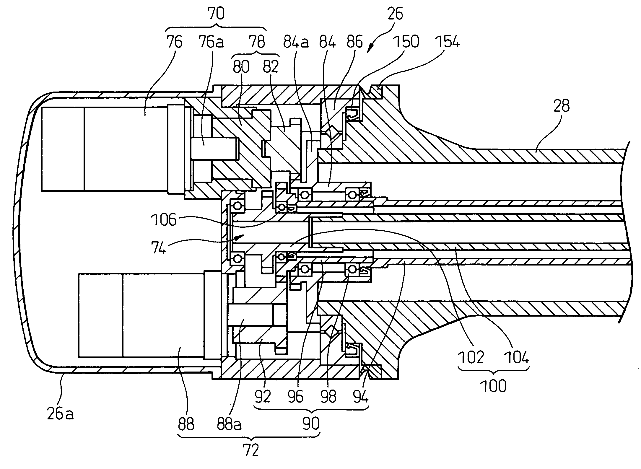 Sealing device for joint section of robot and articulated robot having the same