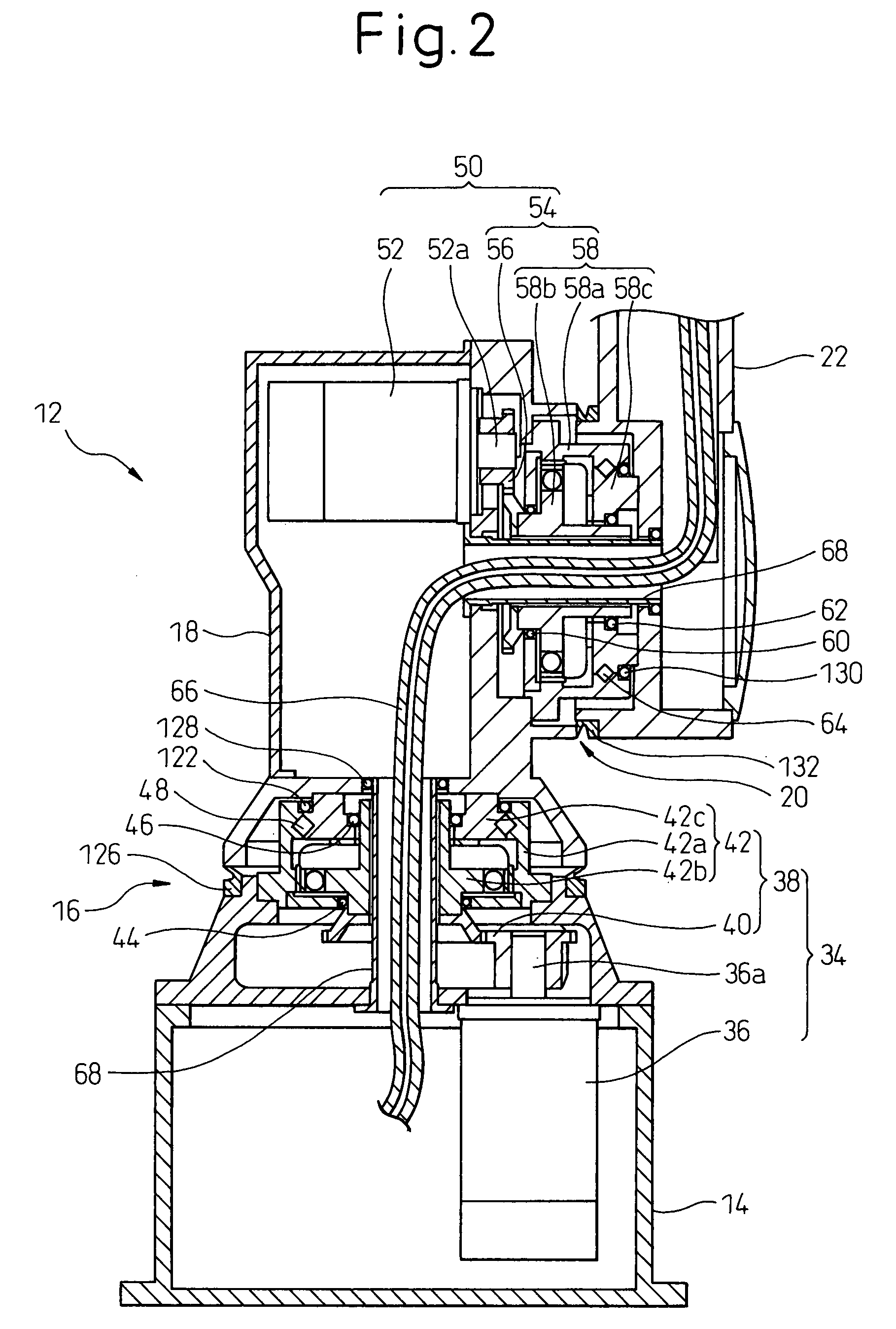 Sealing device for joint section of robot and articulated robot having the same