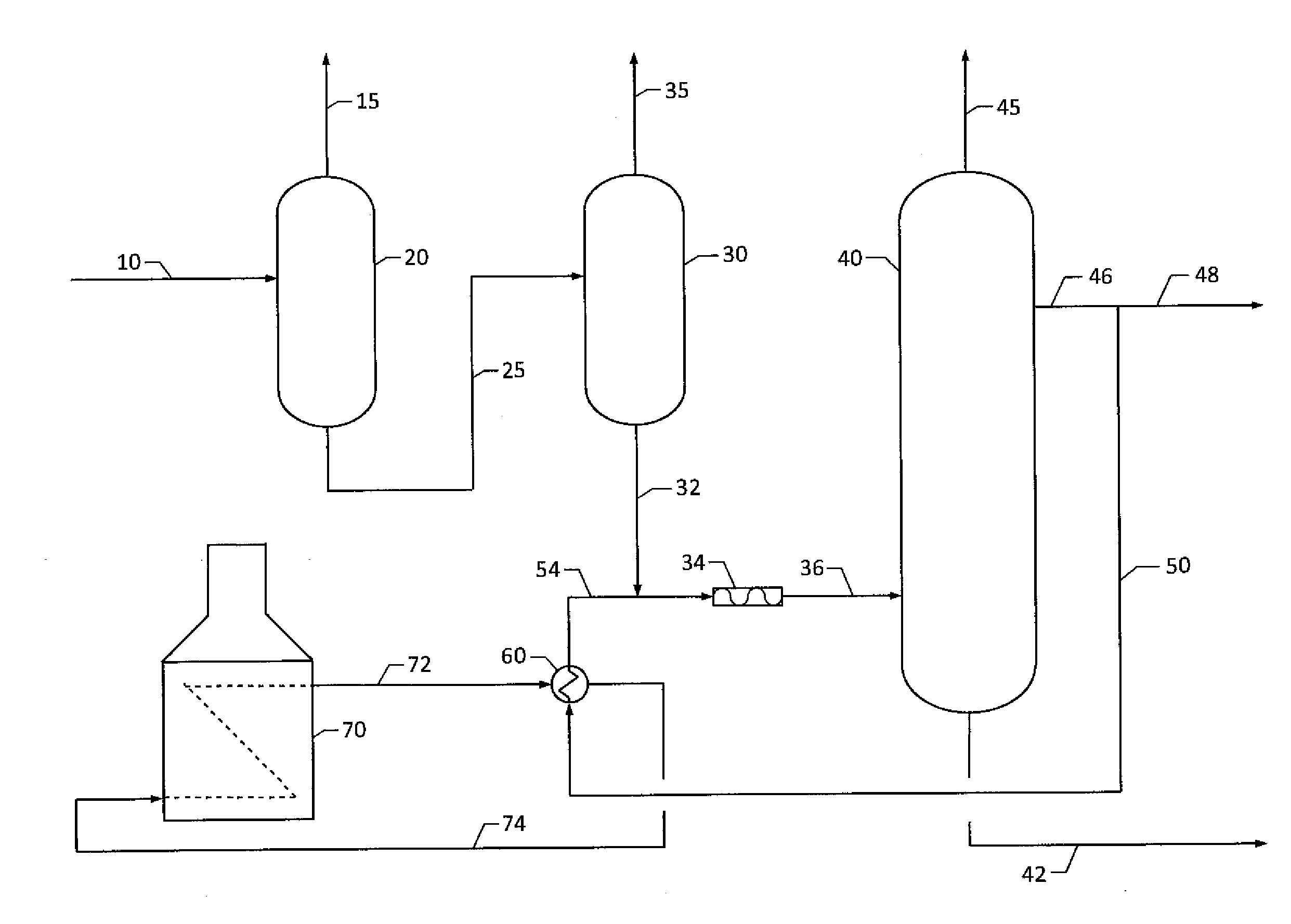 Distillation of used motor oil with distillate vapors