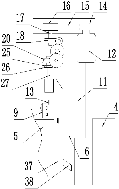 Box body drilling and tapping six-station equipment