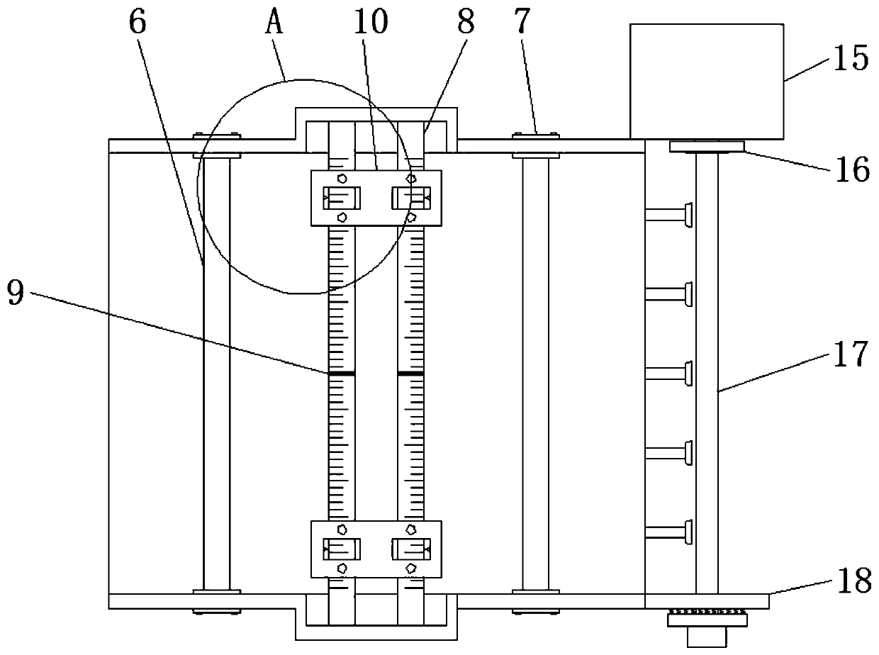 An edge trimming device for non-woven fabric production that is convenient for position adjustment