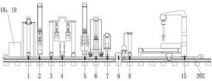 Sleeper changer with grab bucket stone removing device