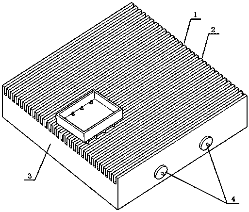 A split heating platform for cavity in-line metal packaging