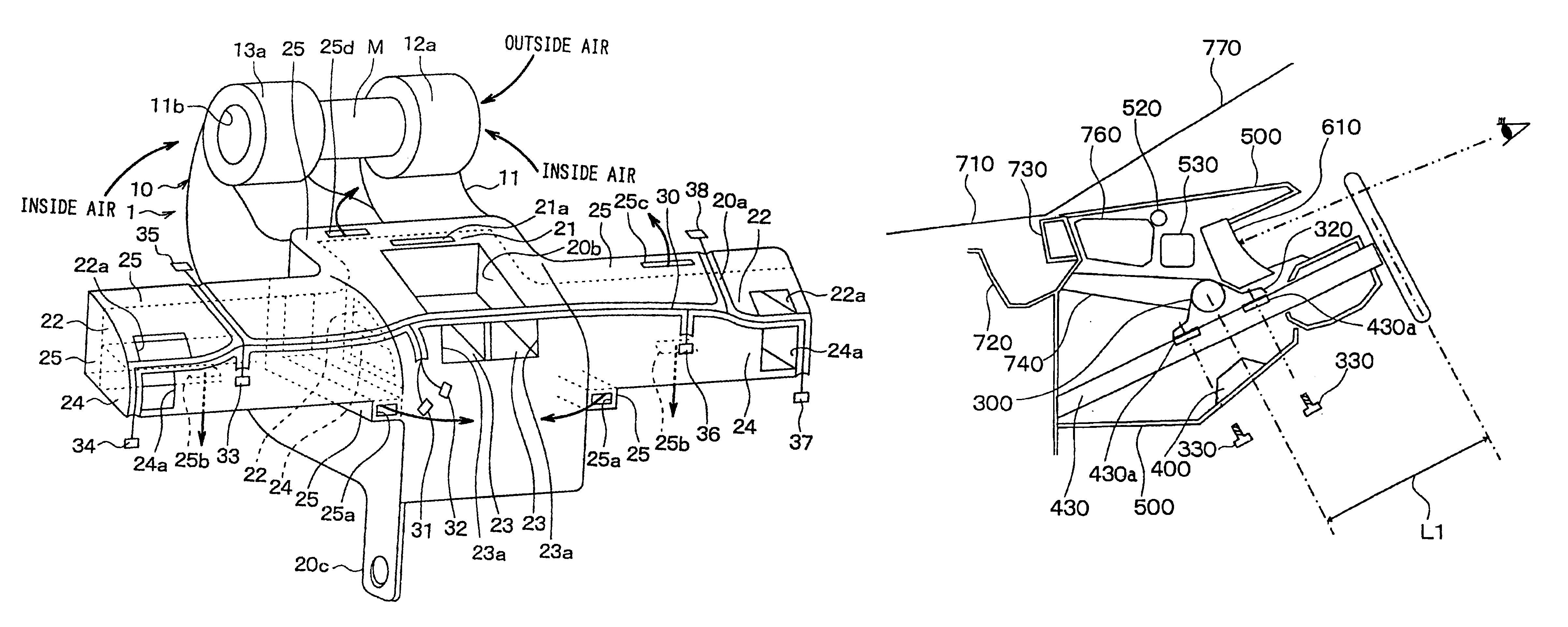 Cooling structure for cooling vehicle electronic unit