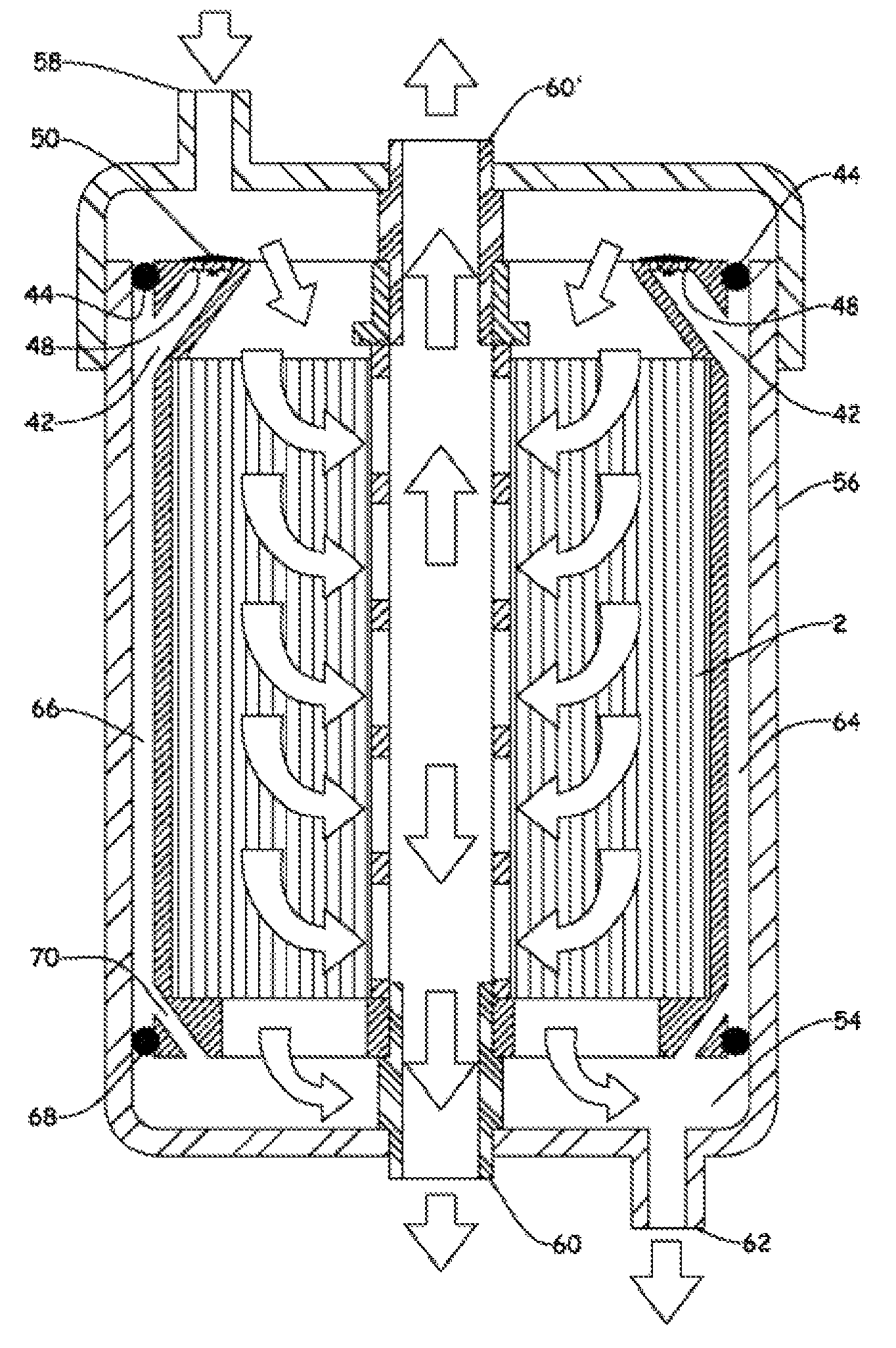Spiral wound element and seal assembly