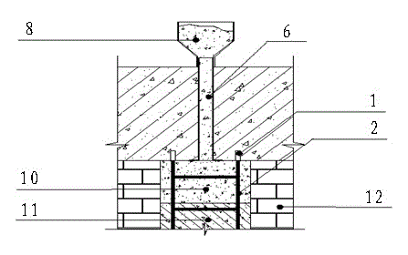 Infilled wall constructional column construction method
