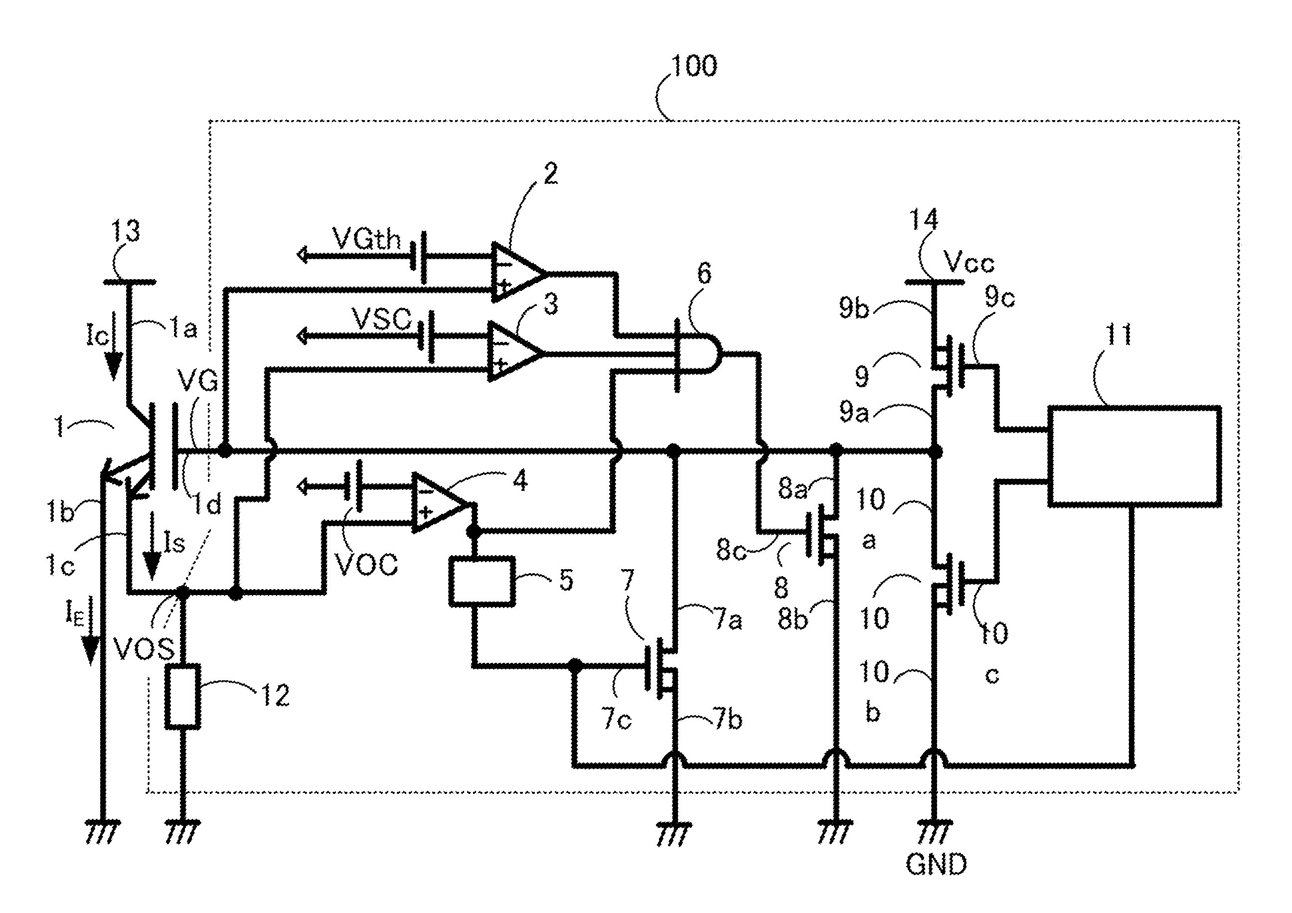 Gate driving circuit for power semiconductor element