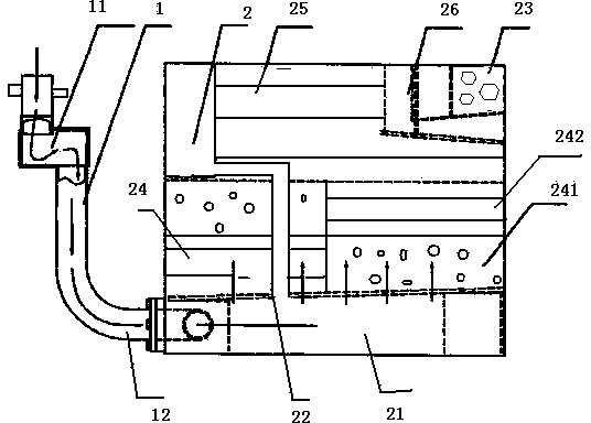 Antiflaming tail gas absorption device