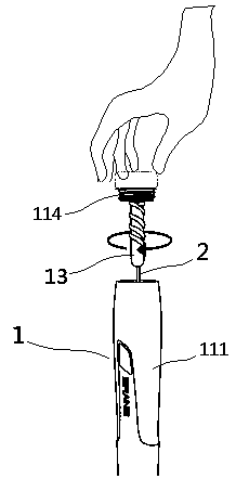 A handle with adjustable rope length and fitness and sports equipment with handle