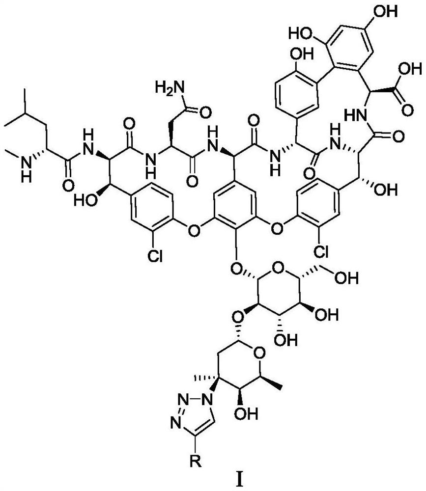 Vancomycin derivative as well as intermediate, preparation method, composition and application thereof