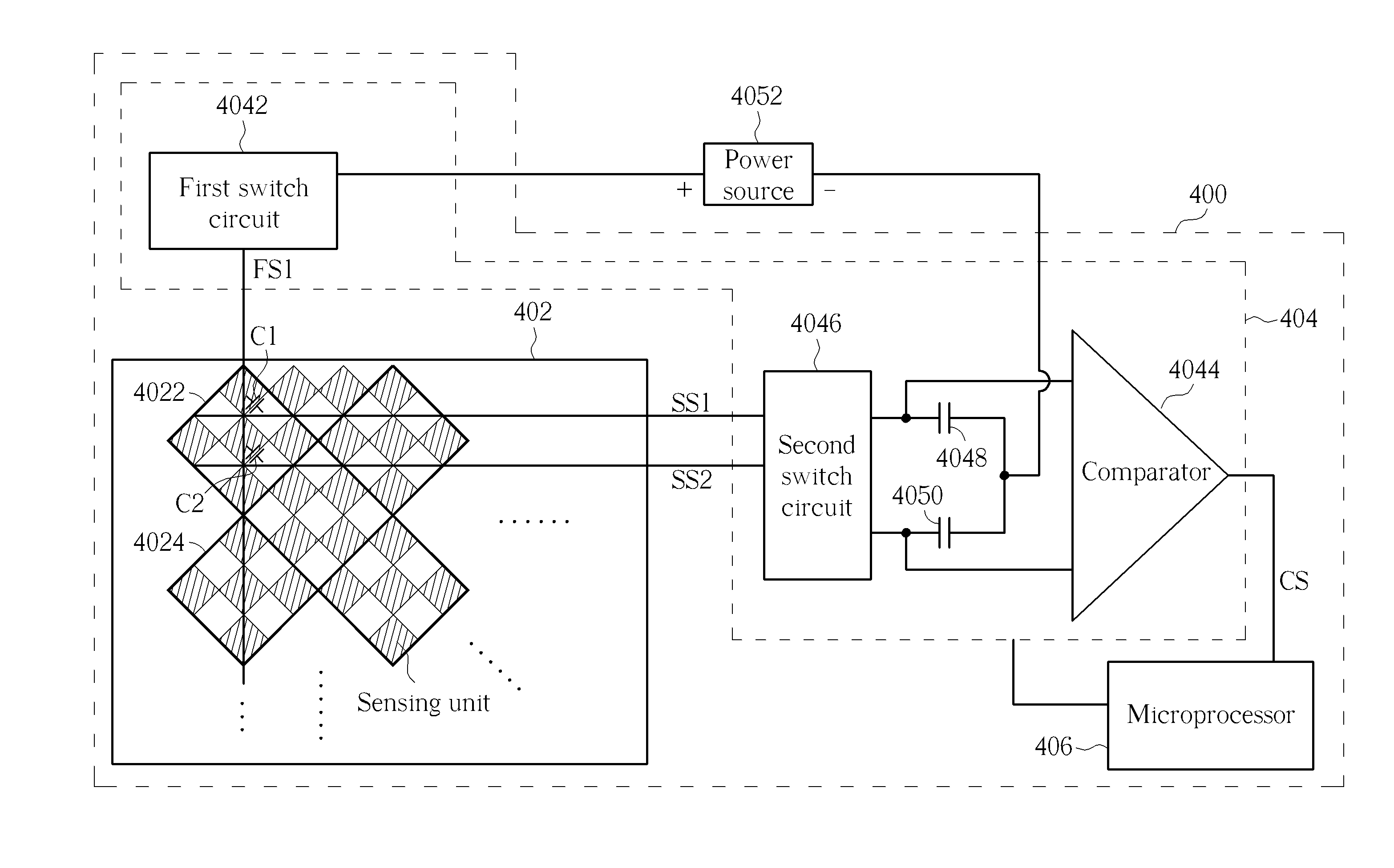 Capacitive touch system and method of operating a capacitive touch system