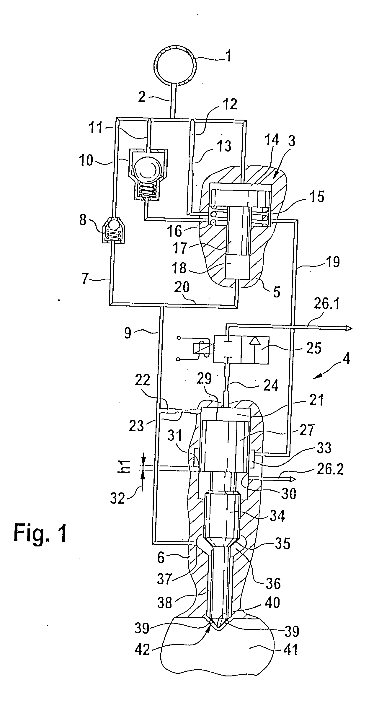 Control of a pressure exchanger by displacement of an injection valve member