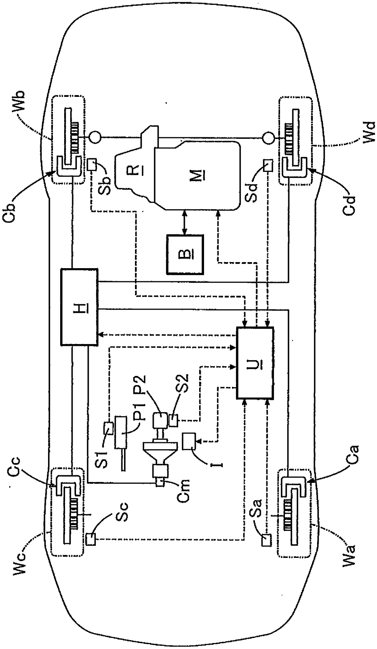 Electric automobile braking device