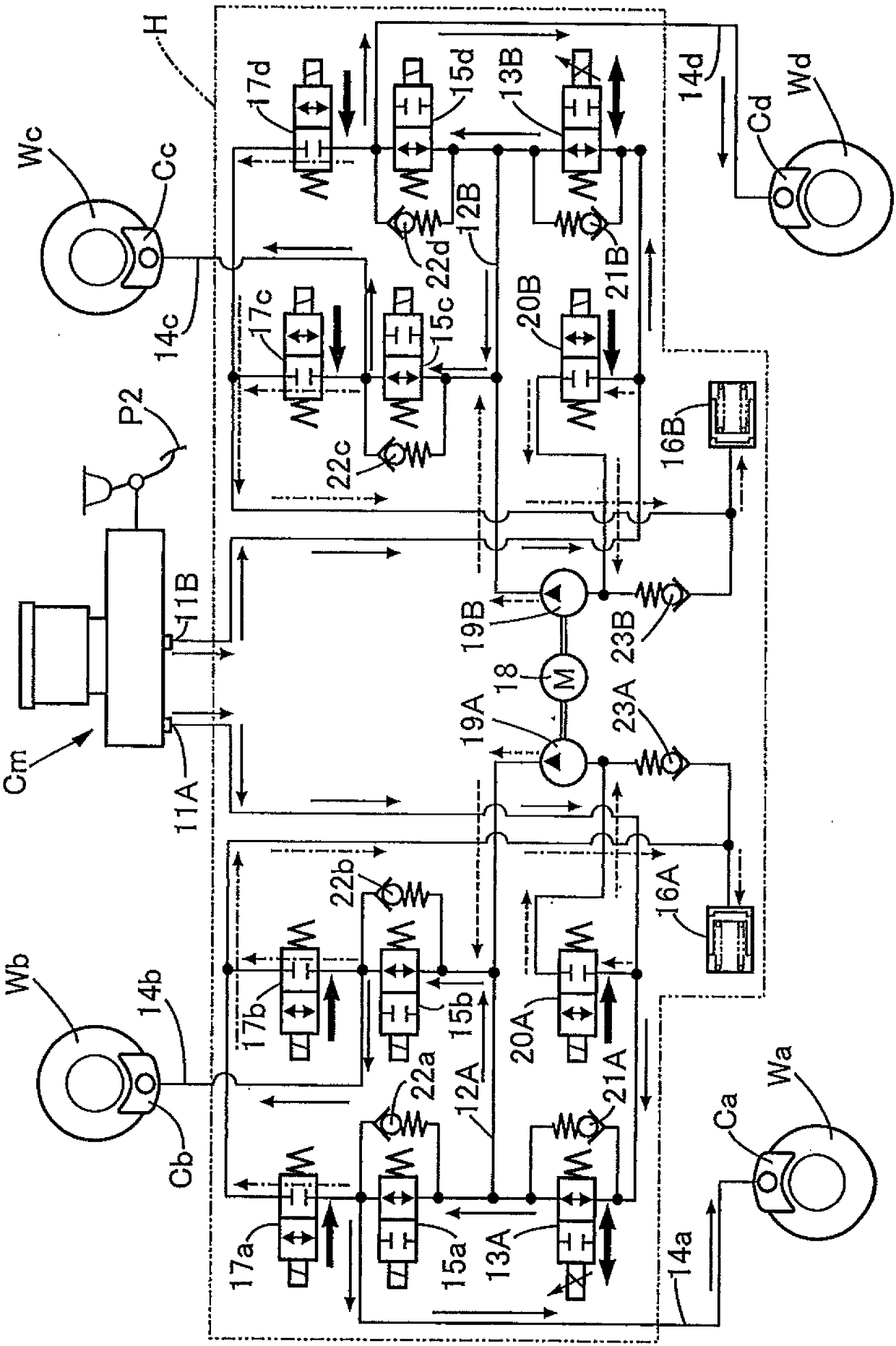 Electric automobile braking device