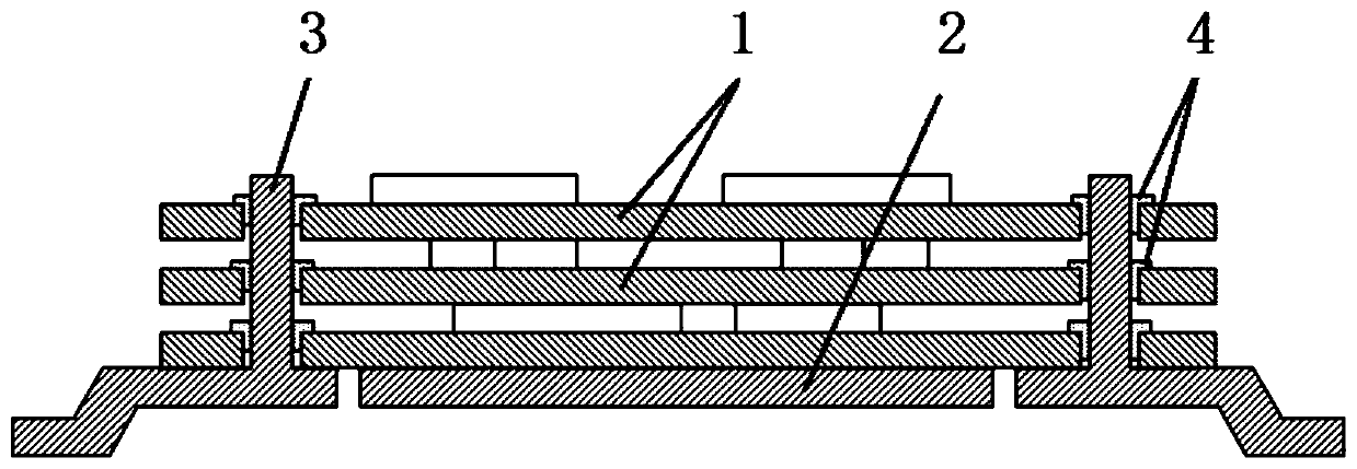 Packaging structure and packaging method of multilayer chip