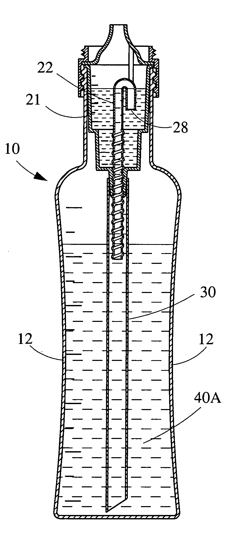 Bottle with constant liquid pouring device