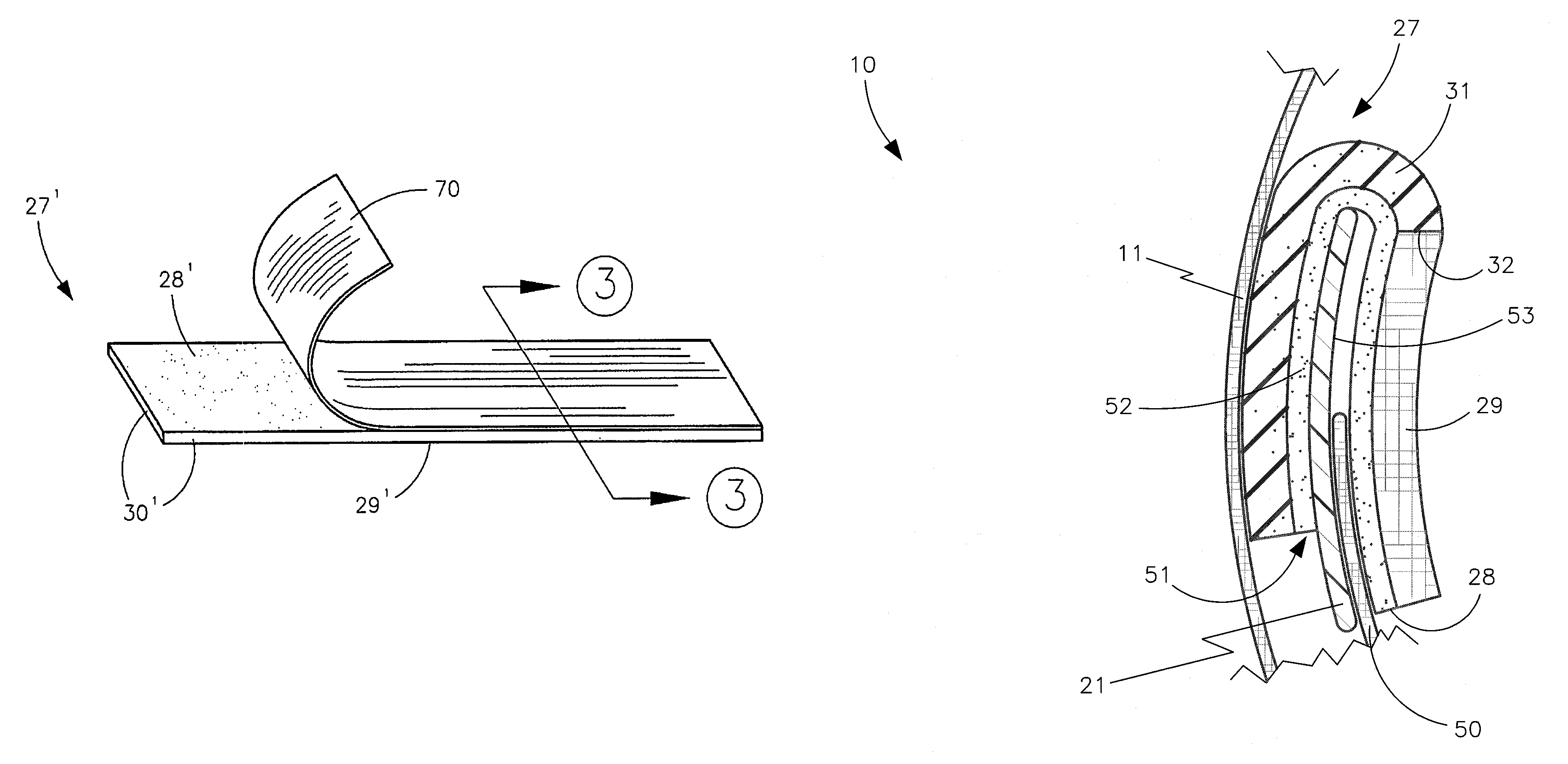 Sweat-absorbing liner for use with headwear and associated method
