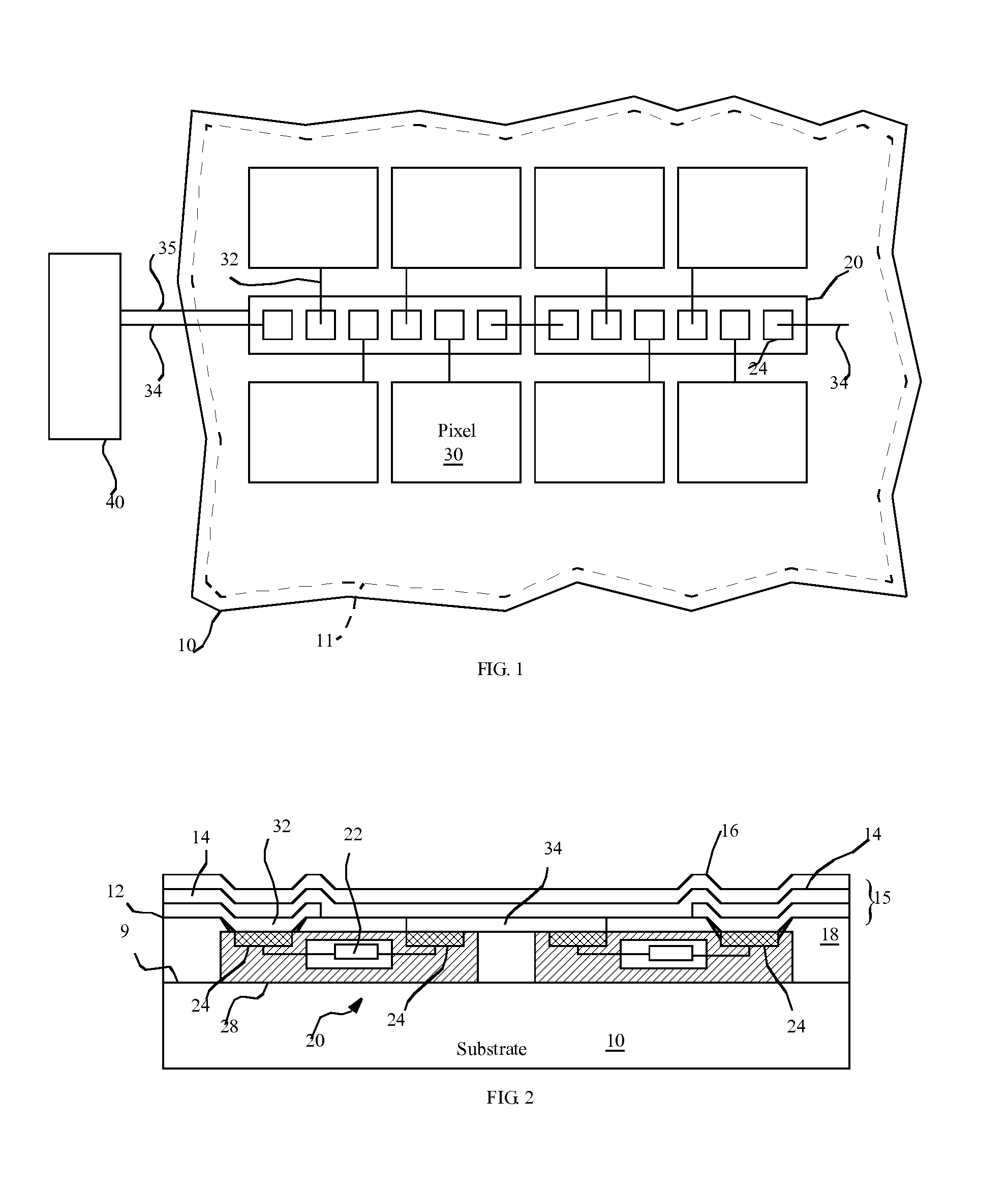Chiplet display device with serial control